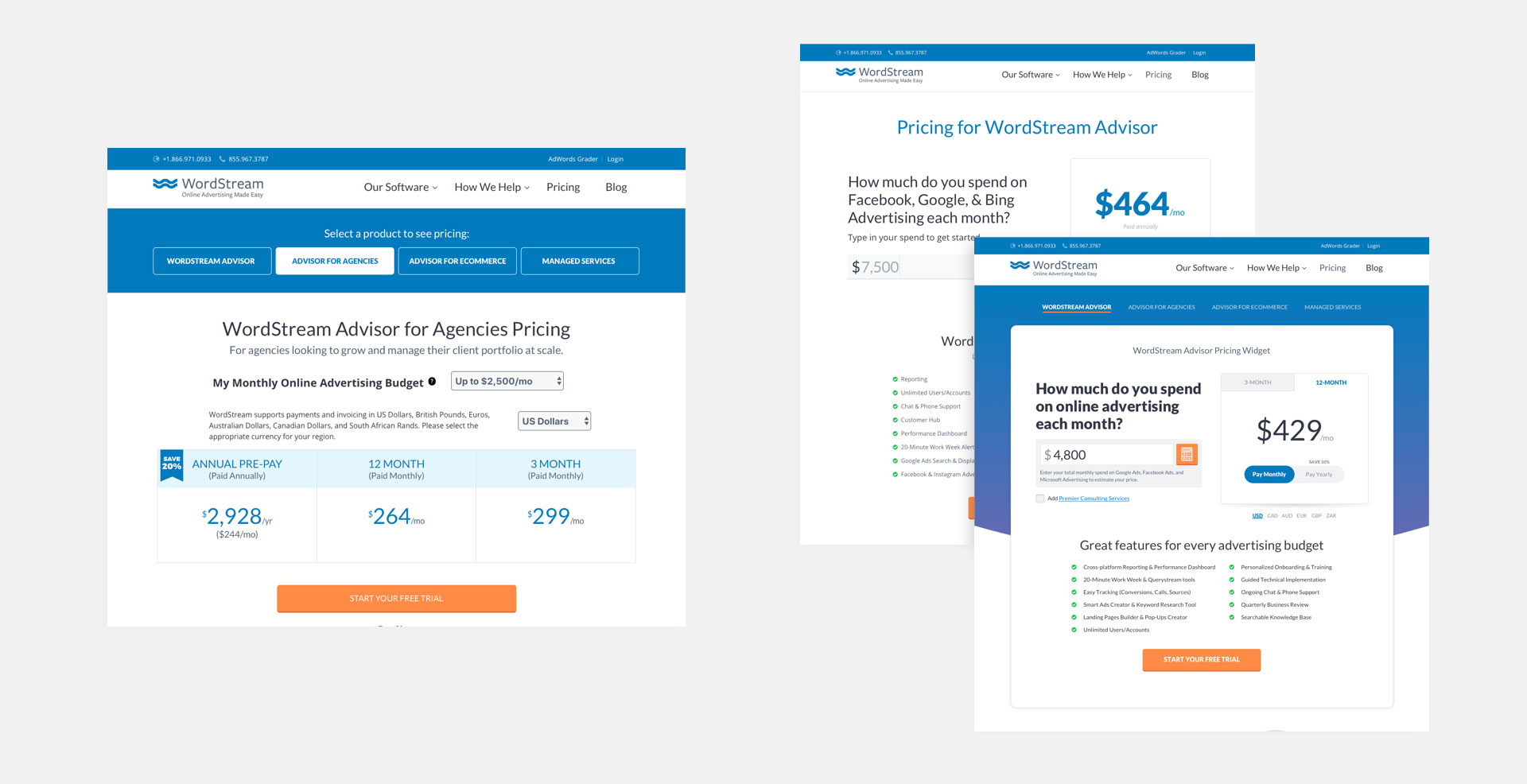 WordStream Old Pricing Page